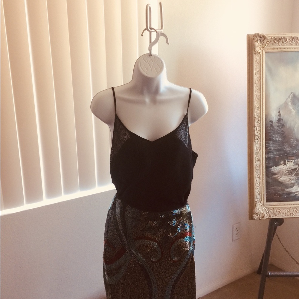 Cute sheer gorget CAMISOLE black size M